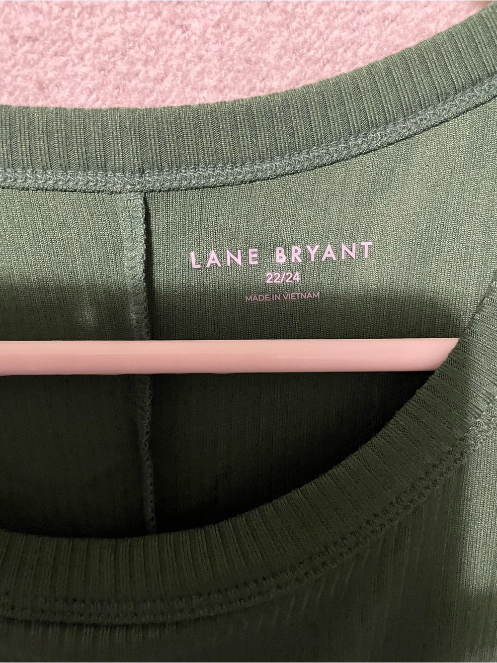 Lane Bryant Ribbed Crewneck Tank in Mustard Gold, hunter green, purple, brown - Picture 7 of 8